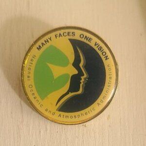 National Oceanic Atmospheric Administration Vintage Lapel Pin - NOAA Many Faces